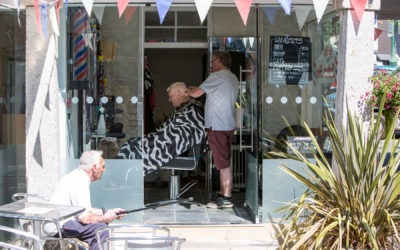 Sonnig, lässig im Barbershop